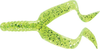 Mister Twister 4" Double Tail, Chartreuse Silver Flake, 10pk
