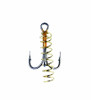 Eagle Claw Soft Bait Treble Hook w/ Spring, Bronze, #10, 3pk