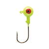 Eagle Claw Ball Head Jig, Chartreuse, 1/16 Oz, 10 Pk