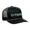13 Fishing Rope Mesh Back Hat, Black