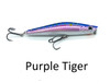 WNC FlashBack Minnow, #7, 2.75", 1/4oz, Purple Tiger