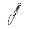 Eagle Claw Ball Bearing Swivel w/ Coastlock Snap, Size 5, Black, 2 pk