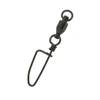 Eagle Claw Ball Bearing Swivel w/ Coastlock Snap, Size 6, Black, 2 pk