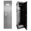 HQ Outfitters 10 Gun Steel Cabinet, 53" x 15.5" x 14", Key Lock, Grey