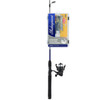 Shakespeare Catch More Fish Lake Pond Spinning Kit, 6' Medium 2pc, 30 Reel, Grey/Black