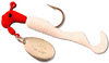 Road Runner Curly Tail Jig w/Spinner 1/8oz, Fluorescent Red/White