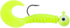 Johnson Swimming Grub 3", Hook Size 1, Chartreuse, 5 Pk