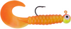 Johnson Swimming Grub 3", Hook Size 2/0, Char/Orange, 5 Pk