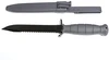Glock Field Knife 6.5" Carbon Steel, Saw, w/Sheath, Grey