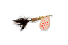Mepps Aglia In-Line Spinner, #3, 1/4 Oz, Dressed, Red Dots on Copper