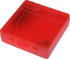 MTM 100 Round Flip Top 38/357 Ammo Box, Clear Red