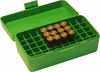 MTM 50 Round Flip Top Ammo Box, 38/357, Green