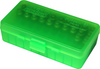 MTM 50 Round Flip Top Ammo Box, 45 ACP, Clear Green