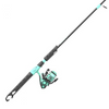 Zebco Rambler 5'3" Spinning 2 Pc Combo, Seafoam/Black