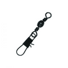 Eagle Claw 01032-003 Barrel Swivel Sz3 w/Interlock Snap Black 4Pk