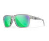 Wiley X Trek Captivate Polarized Green Mirror/ Gloss Crystal Light Grey