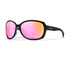 Wiley X Mystique Captivate Polarized Rose Gold Mirror/ Gloss Black Frame