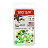 Eagle Claw 1/8 oz Ball Head Jig 1/0 Size Hook, Chartreuse/Lime, 10 Pk