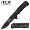 Elite Tactical Backdraft 3.5" Manual Folding Knife, Serrated Steel Blade