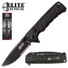 Elite Tactical Backdraft 3.5" Manual Folding Knife, 1/2 Serrated Steel Blade