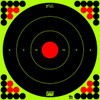 Pro-Shot Splatter Shot 17.25" Green Peel and Stick Long Range Bullseye Target, 5 Pk