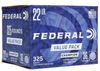 Federal Champion Rimfire Rifle Ammo 22 LR, Copper Plated HP, 36 Gr, 1260 fps, 325 Rnd Box