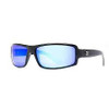 Calcutta New Wave Sunglasses Shiny Black Frame/Blue Mirror Lens 63mm Lens