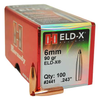 Hornady ELD-X Rifle Bullet 6mm (.243"), 90 Gr ELD-X, Box of 100