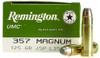 Remington UMC Pistol Ammo 357 MAG, JSP, 125 Gr, Box Of 50