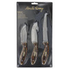 Uncle Henry 3-Piece Knife Set, 9.5" Fillet, 8" Gut Hook, 7.5" Drop Point Knives, w/ Polyster Sheath