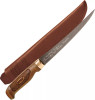 Rapala Fish 'N Fillet Superflex Knife 6" Stainless Blade, PTFE non-stick coating, Tooled Leather Sheath