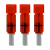 Lumenok 3 Pack Easton Carbon Bolt End Flat fit .297" ID Bolts, Red