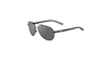 Berkley BER001 Sunglasses, Matte Black Frame/ Smoke Grey Lens, Bright Light, M/L
