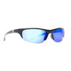 Calcutta Bermuda Sunglasses, Shiny Black Frame/ Blue Mirror Lens