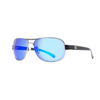 Calcutta Regulator Sunglasses, Black Wire Frame/ Blue Mirror Lens