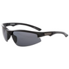 Spiderwire Terror Eyes Sunglasses, Matte Black Frame/ Smoke Grey Lens, L/XL