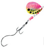 Walleye Nation Creations Double Trouble Worm Harness, Colorado Blade #4, 17lb Mono, Treble/Single hook Combo, Perfectly Pink