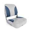 Kimpex Economy Fold Down Boat Seat Low-Back, Gray/Blue