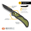 Outdoor Edge RazorEDC Lite, Green, 2 Black Blades