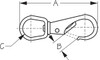 Sea Dog Swivel Eye Boat Snap Hook - 700593