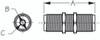 Sea Dog Double Female Bulkhead Connector - 799419