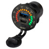 Sea Dog Rainbow Voltmeter with USB 3.0 and USB-C Power Socket - 738165
