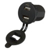 Sea Dog Double USB Socket with Voltmeter - 738177