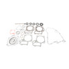 VertexWinderosa Complete Gasket Set with Oil Seals - 811 Fits Kawasaki, Fits Suzuki - 159556 - 159556