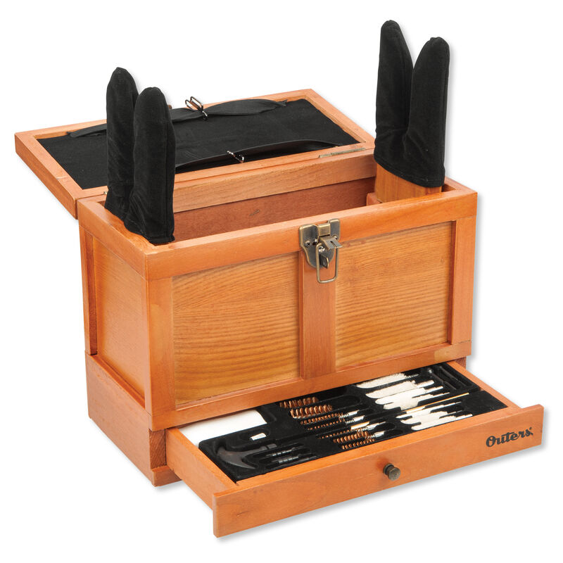 Outers 25 Piece Universal Wood Gun Cleaning Tool Box & Gun Vise