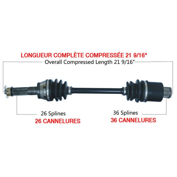 Kimpex Complete Axle Fits Polaris - 416366