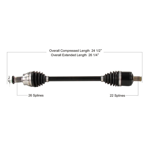TrakMotive Complete HD Axle Fits Polaris - 216800