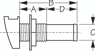 Sea Dog Zinc Gas Tank Vent Die Cast Zinc Chrome Plated - 713767