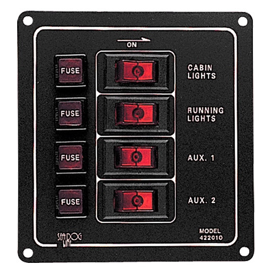 Sea Dog Vertical Switch Panel made in Aluminum - 707658