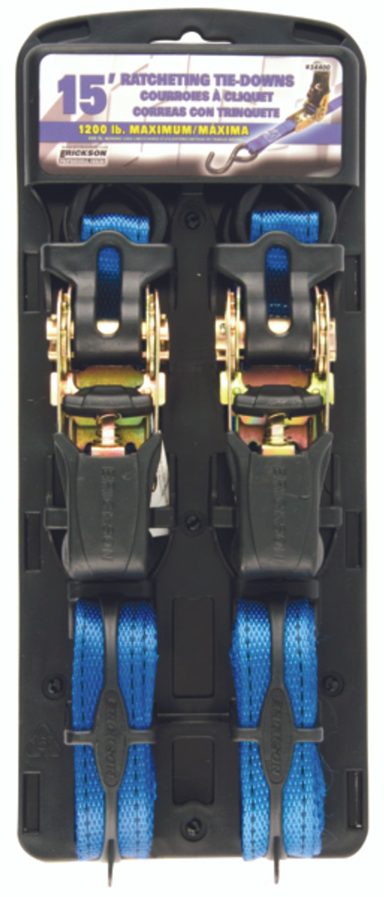 ERICKSON Ratcheting Tie-Downs 1"x15' - 1200 lb 15' - 1200 lbs - 715086